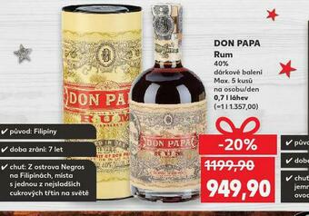 Kaufland Don papa rum nabídka