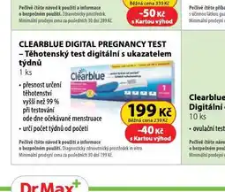 Dr. Max Clearblue digital pregnancy test nabídka