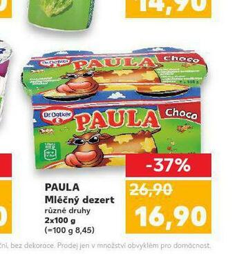 Paula mléčný dezert