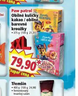 Norma Paw patrol obilné kuličky kakao / obilné barevné kroužky nabídka