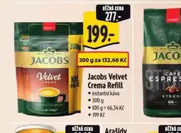 Albert Jacobs velvet crema refill instantní káva nabídka