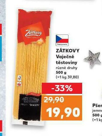 Kaufland Zátkovy vaječné těstoviny nabídka
