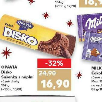 Kaufland Opavia disko sušenky s náplní nabídka