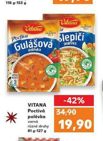 Kaufland Vitana poctivá polévka nabídka