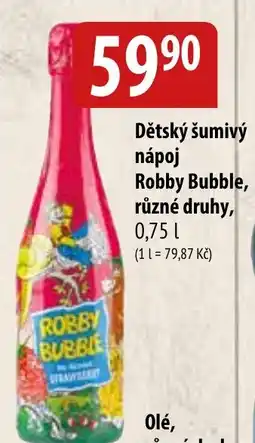 Dětský šumivý nápoj Robby Bubble