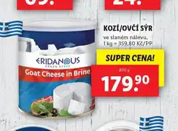 Lidl Kozí / ovčí sýr nabídka