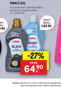 Lidl Formil prací gel nabídka