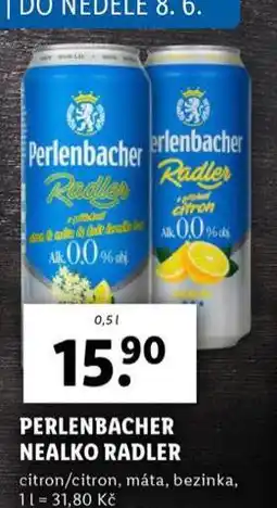 Lidl Perlenbacher nealko radler nabídka