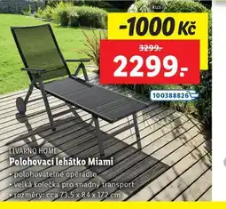 Lidl Polohovací lehátko miami nabídka