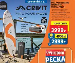 Lidl Sada paddleboardu beginner 10, pumpy a pádla nabídka