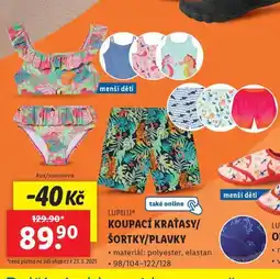 Lidl Dětské koupací kraťasy / šortky / plavky nabídka