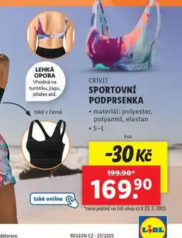 Lidl Sportovní podprsenka nabídka