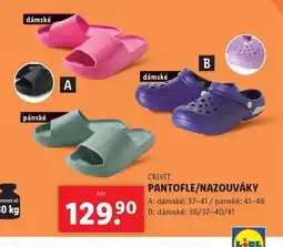 Lidl Pantofle / nazouváky nabídka