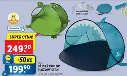 Lidl Dětský pop up plážový stan nabídka