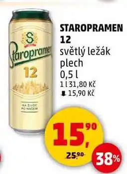 Penny Market STAROPRAMEN 12 světlý ležák, 0,5 l nabídka