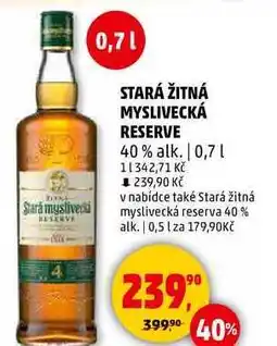 Penny Market STARÁ ŽITNÁ MYSLIVECKÁ RESERVE 40% alk., 0,7 l nabídka
