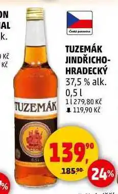 Penny Market TUZEMÁK JINDŘICHO- HRADECKÝ 37,5% alk., 0,5 l nabídka