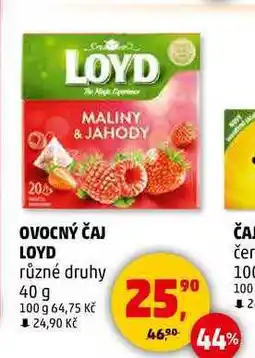 Penny Market OVOCNÝ ČAJ LOYD různé druhy, 40 g nabídka