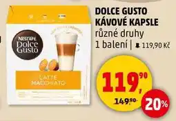 Penny Market DOLCE GUSTO KÁVOVÉ KAPSLE různé druhy, 1 balení nabídka