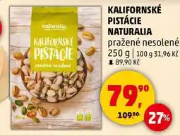 Penny Market KALIFORNSKÉ PISTÁCIE NATURALIA pražené nesolené, 250 g nabídka