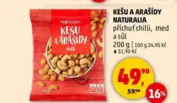 Penny Market KEŠU A ARAŠIDY NATURALIA příchuť chilli, 200 g nabídka