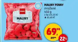 Penny Market MALINY PENNY mražené, 450 g nabídka