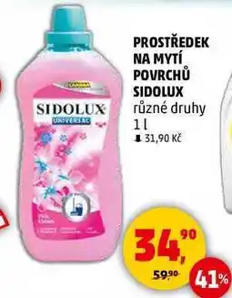 Penny Market PROSTŘEDEK NA MYTÍ POVRCHŮ SIDOLUX různé druhy, 1 l nabídka