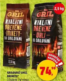 Penny Market GRILOVACÍ UHLÍ, BRIKETY, 1 balení nabídka