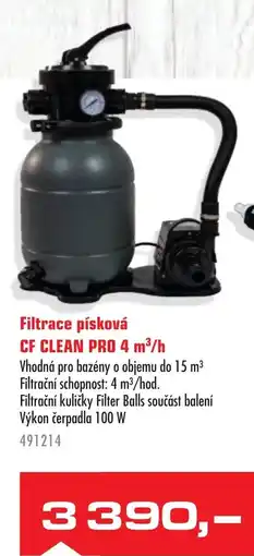 Uni Hobby Filtrace písková CF CLEAN PRO 4 m³/h nabídka