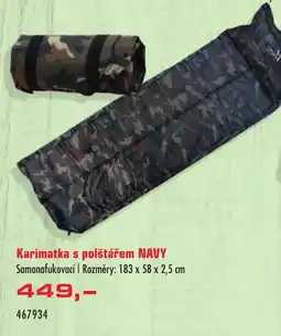 Uni Hobby Karimatka s polštářem NAVY nabídka