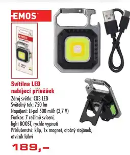 Uni Hobby Svítilna LED nabíjecí přívěšek nabídka