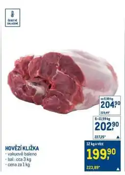 Makro Hovězí kližka nabídka