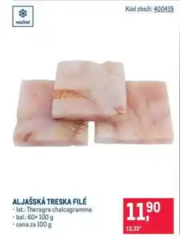 Makro Aljašská treska filé nabídka
