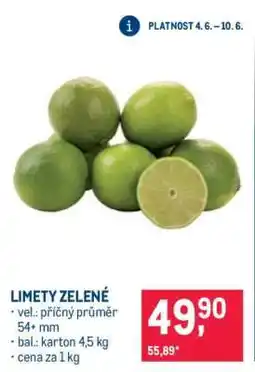 Makro Limety zelené nabídka