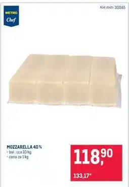 Makro Mozzarella 40 % nabídka