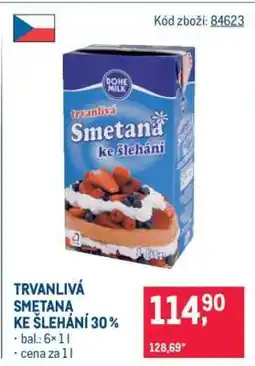 Makro Trvanlivá smetana ke šlehání 30 % nabídka