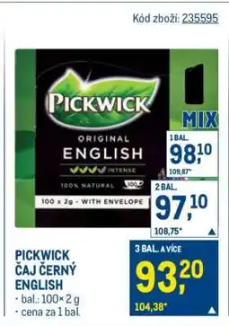 Makro PICKWICK ČAJ ČERNÝ ENGLISH nabídka