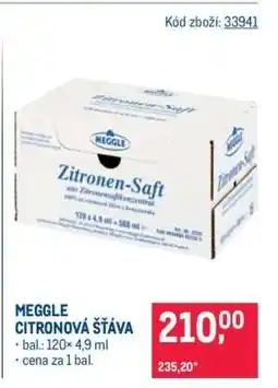 Makro MEGGLE CITRONOVÁ ŠŤÁVA nabídka