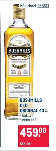 Makro Bushmills Old Original 40 % nabídka