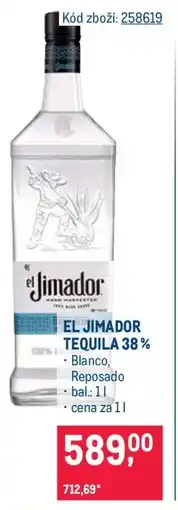 Makro El Jimador Tequila 38% nabídka