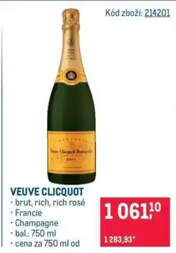 Makro Veuve Clicquot nabídka