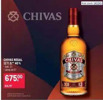 Makro Chivas Regal 12 Y. O.** 40 % nabídka