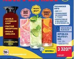 Makro REPUBLICA MOJITO 6 % KEG nabídka
