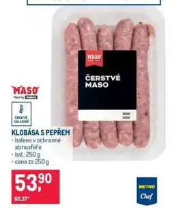 Makro KLOBÁSA S PEPŘEM nabídka