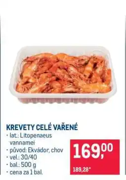 Makro KREVETY CELÉ VAŘENÉ nabídka