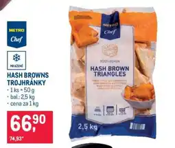 Makro Hash Browns trojhránky nabídka
