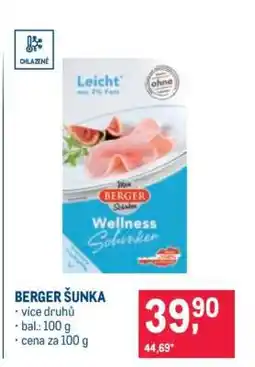 Makro Berger Šunka nabídka