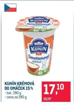 Makro Kunín krémová do omáček 15 % nabídka