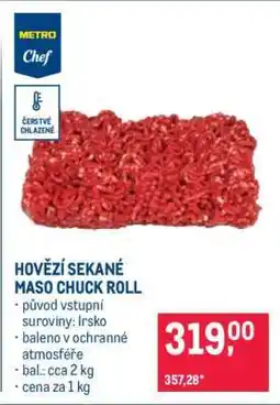 Makro Hovězí sekané maso Chuck roll nabídka