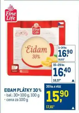 Makro Eidam plátky 30 % nabídka